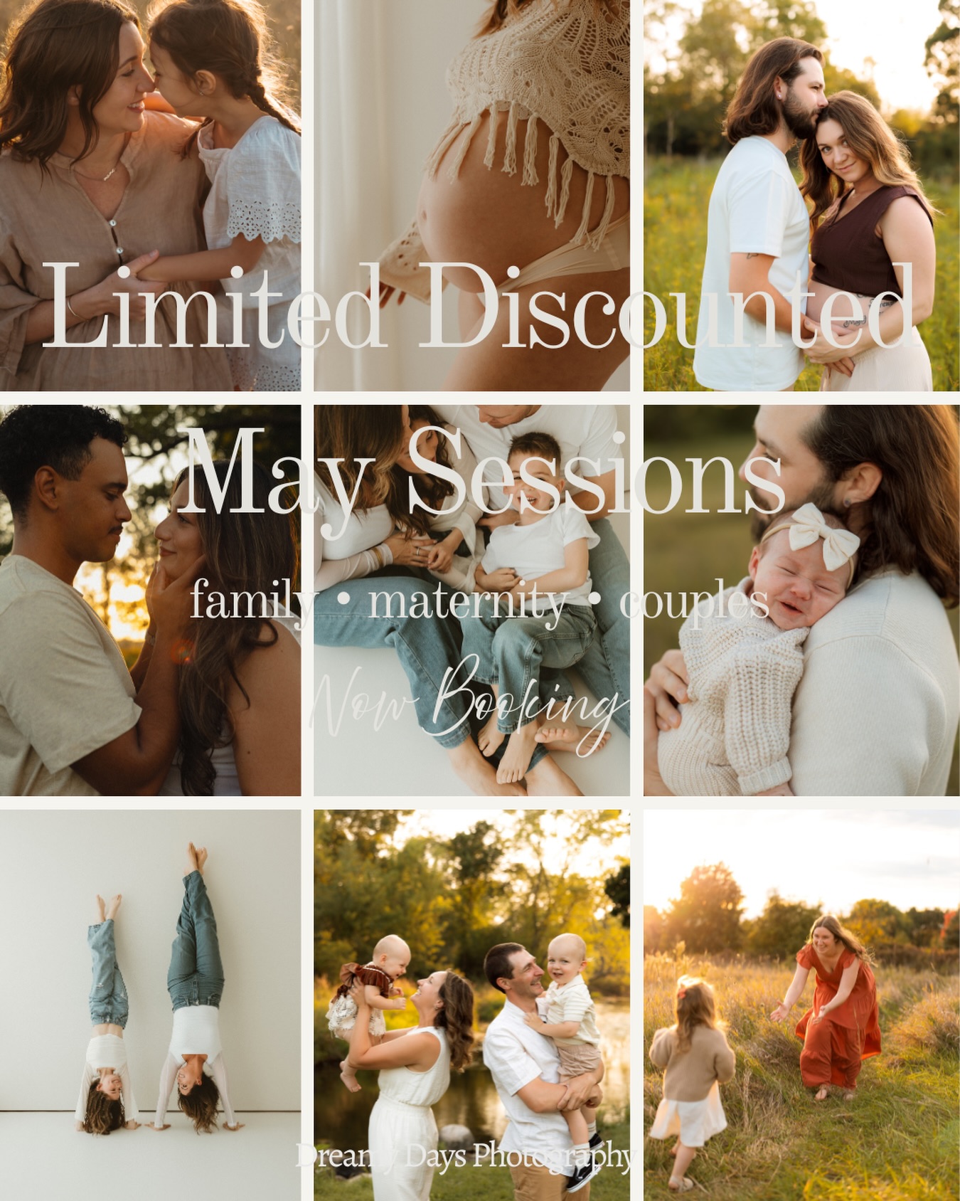 Trying something a little different this month and i’m honestly really excited about it🤍

I’m opening a small handful of discounted may sessions to play with some new locations i’ve been eyeing and to bring in some new client closet pieces i’ve been adding lately…
These can be for family, maternity, or couples sessions
they’ll be full hour sessions at golden hour (the dreamiest light) at a location i’ve chosen — and styling will be required so everything comes together super intentionally and beautifully!
if you’ve been thinking about booking, this is such a fun time to jump in!

comment “may” and i’ll send you all the details ✨

Keywords: Golden Hour Photography, Wisconsin Photographer, Waukesha Photographer, Family Session, Maternity Session, Couples Session, Lifestyle Photography, Cinematic Photography, Natural Light Photography, Earthy Tones, Dreamy Photos, Outdoor Session, Styled Session, Client Closet, Storytelling Photography, Emotional Moments, Candid Photography, Summer Sessions, May Sessions, Limited Availability