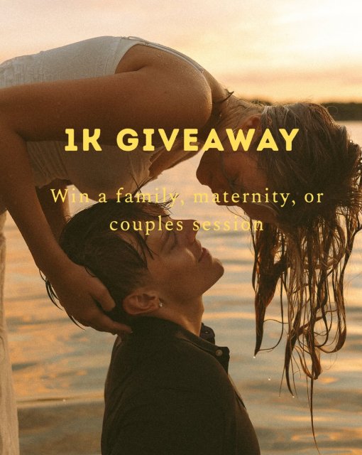 1,000 followers 🥹🤍

I honestly never imagined this little business would grow into what it has, and I’m so thankful for every person who has followed along, booked a session, referred a friend, or supported me in any way.

To celebrate, I’m giving away a complimentary session! The winner can choose between a family, maternity, or couples session.

How to enter:

🤍 Follow 
🤍 Like this post
🤍 Tag 5 friends in the comments (every additional tag counts as another entry!)
🤍 Share this post to your stories and tag me so I can see it

Winner will be announced on 6/19 at 9pm ✨

Thank you for supporting my small business and trusting me with your memories. I truly appreciate every single one of you.🫶🏼

Keywords: Family Photography, Maternity Photography, Couples Photography, Wisconsin Photographer, Waukesha Photographer, Mukwonago Photographer, Family Session Giveaway, Motherhood Photography, Golden Hour Photography, Dreamy Days Photography