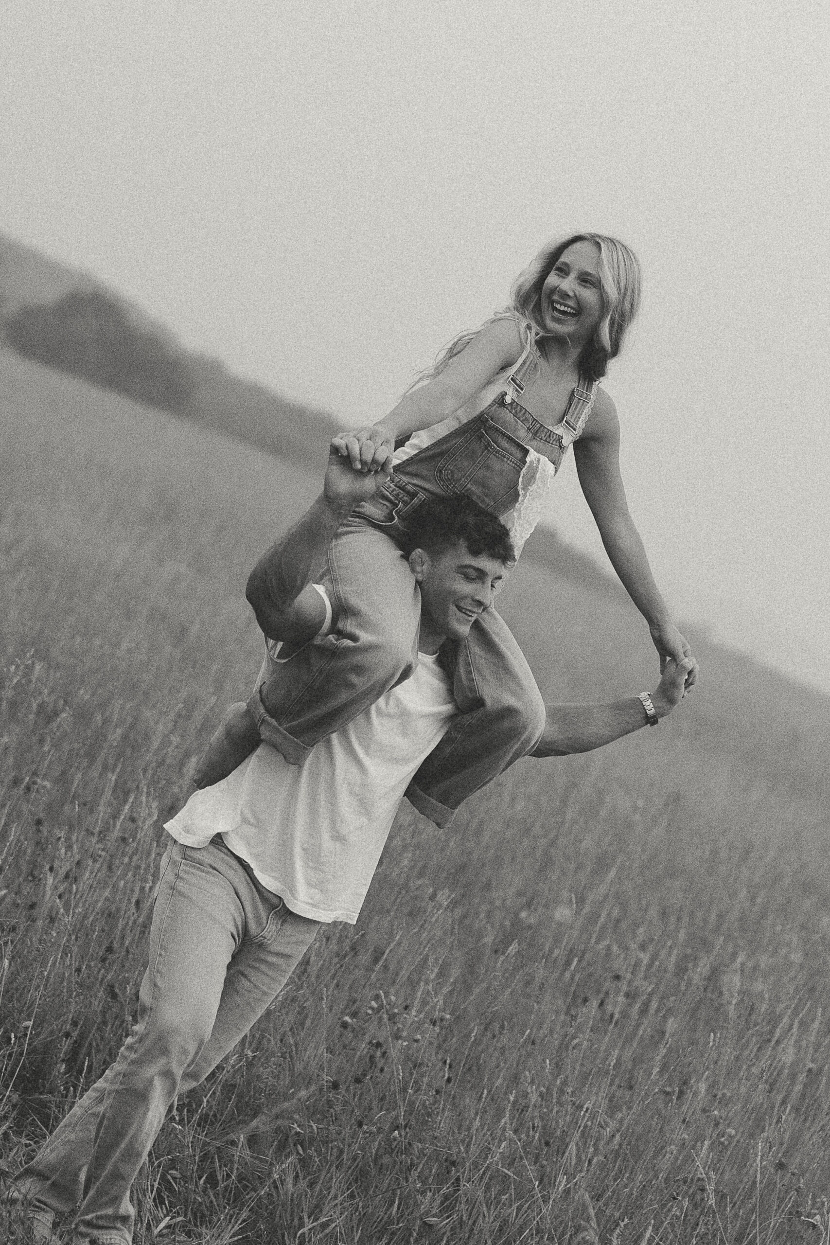Natural candid couples photography with a strawberry theme