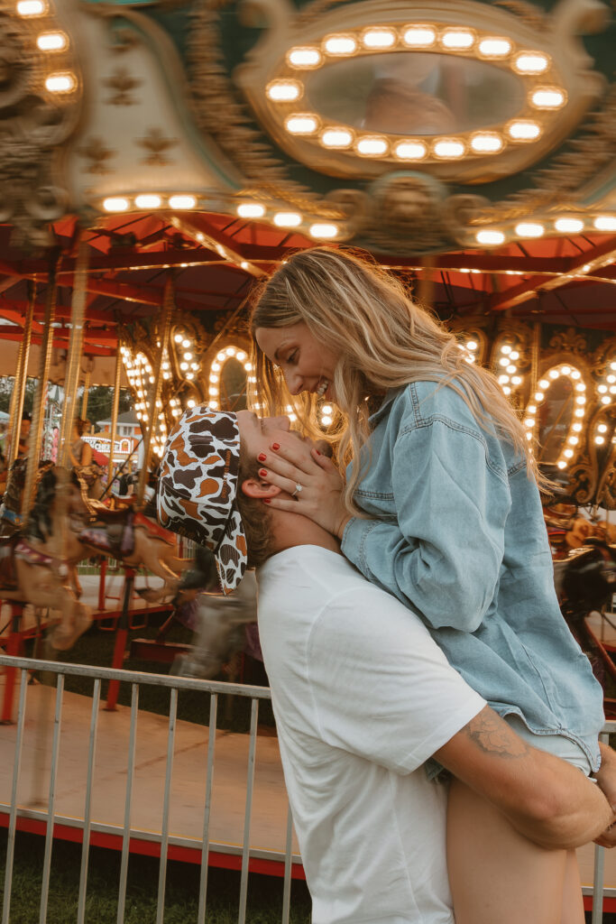 Playful couples photography at the Walworth County Fair